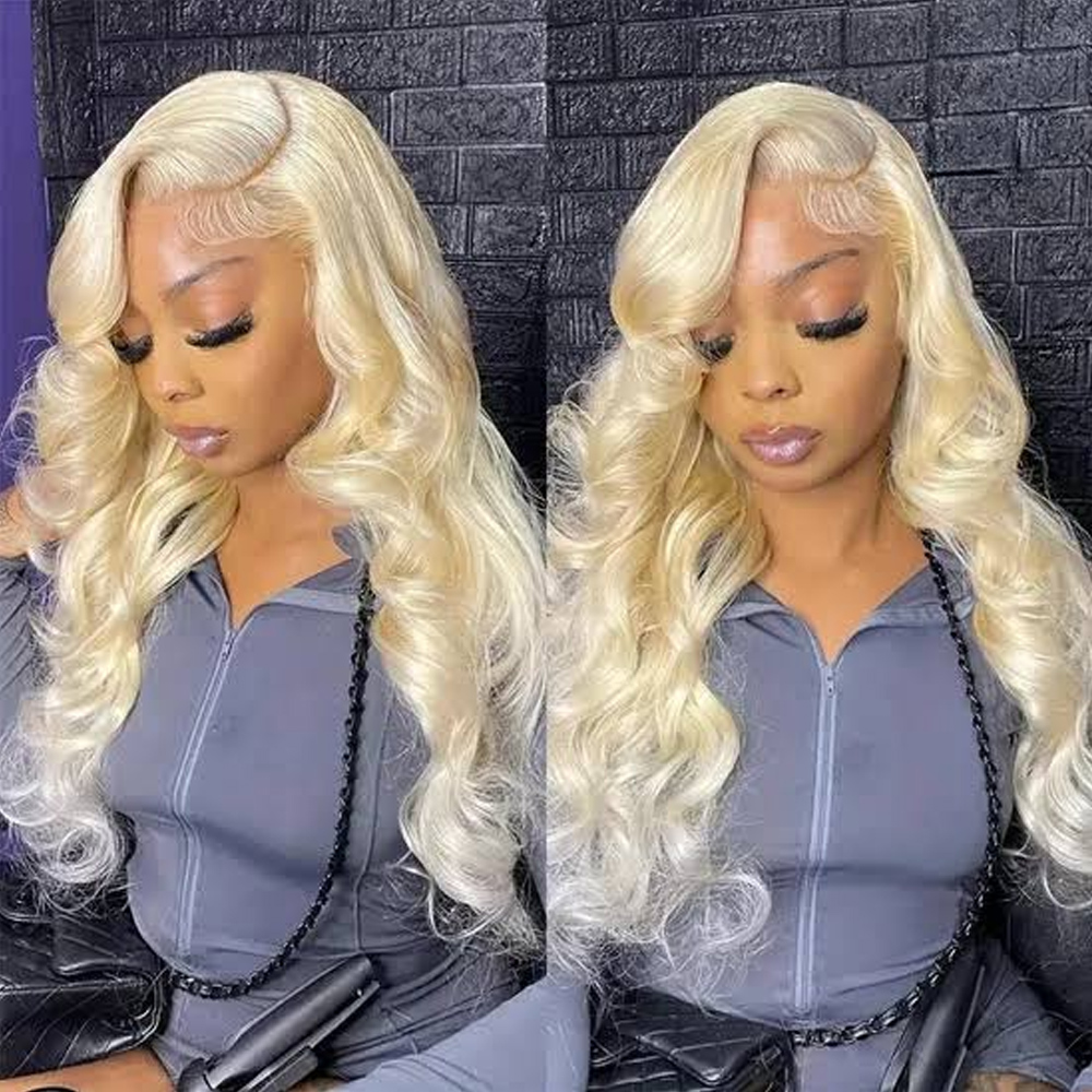 613 Blonde Body Wave Lace Front Wig - Perruques frontales en dentelle HD transparente