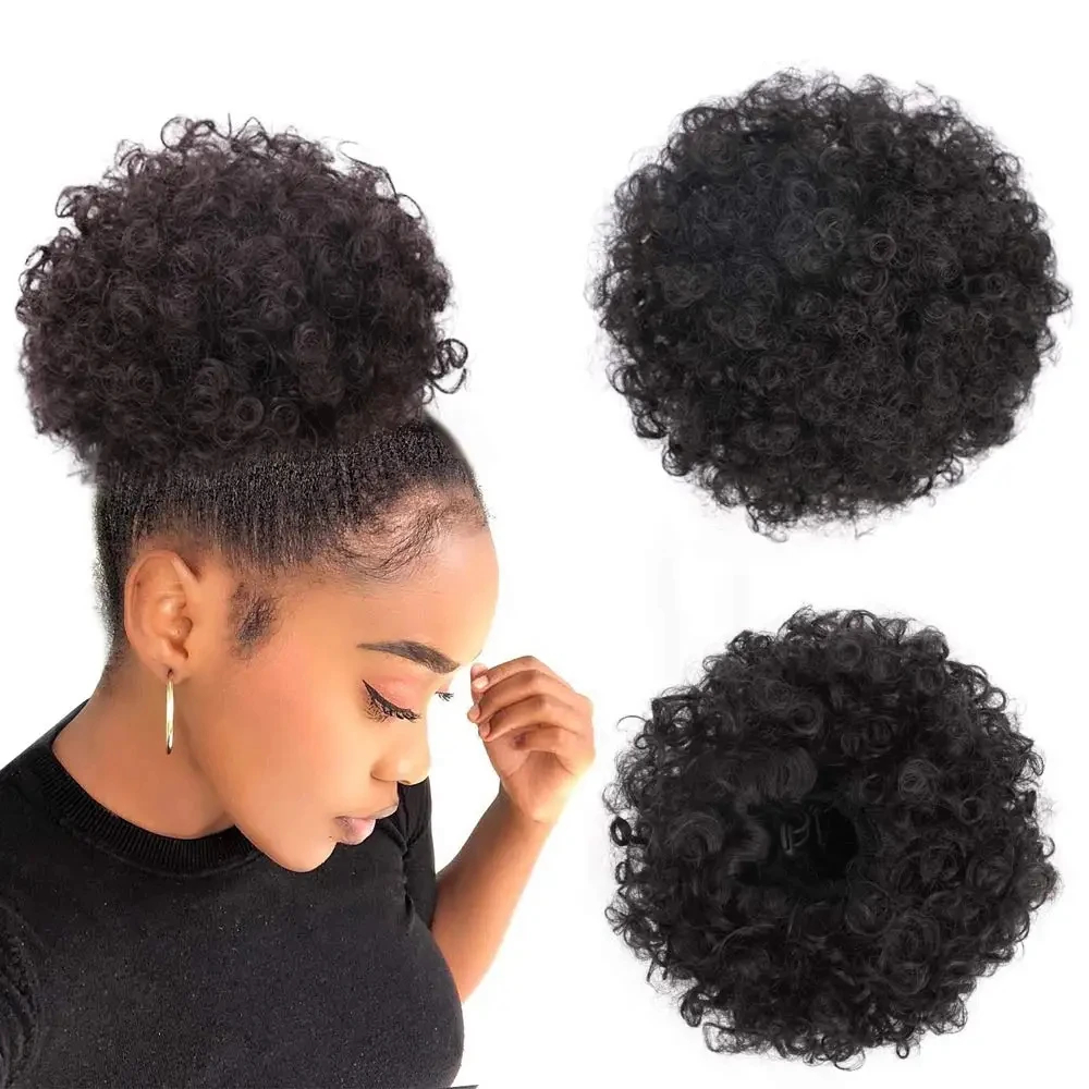 Drawstring Afro Curly Puff Ponytail - Afro Puff Proximity Wstring Ponytail Extension