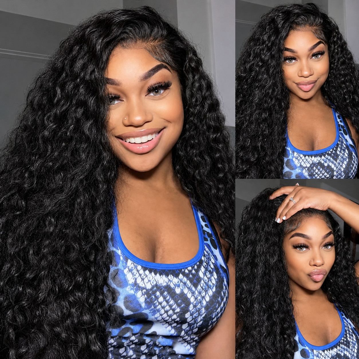 Hd Lace Frontal Wig Human Hair Pre Plucked - Perruques ultra ajustées bouclées à 250