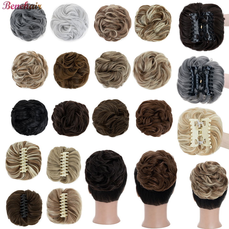 Claw Clip Messy Bun Hair Piece - Benehair-Chignon Synthétique à Pince pour Femme,