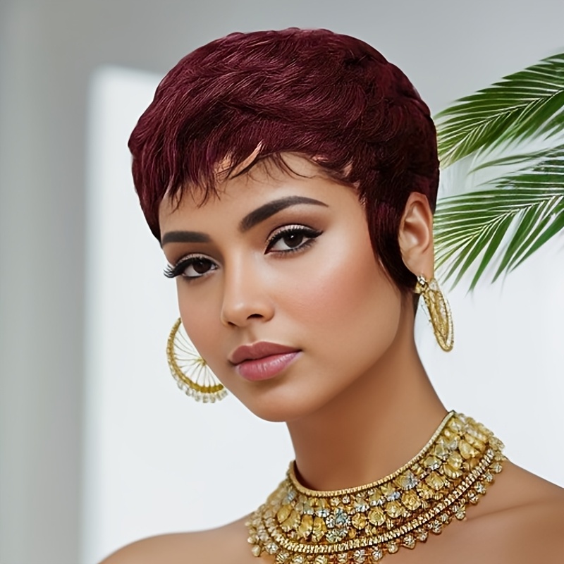 Short Pixie Cut Wig Human Hair Cheap - Perruque courte en cheveux humains de