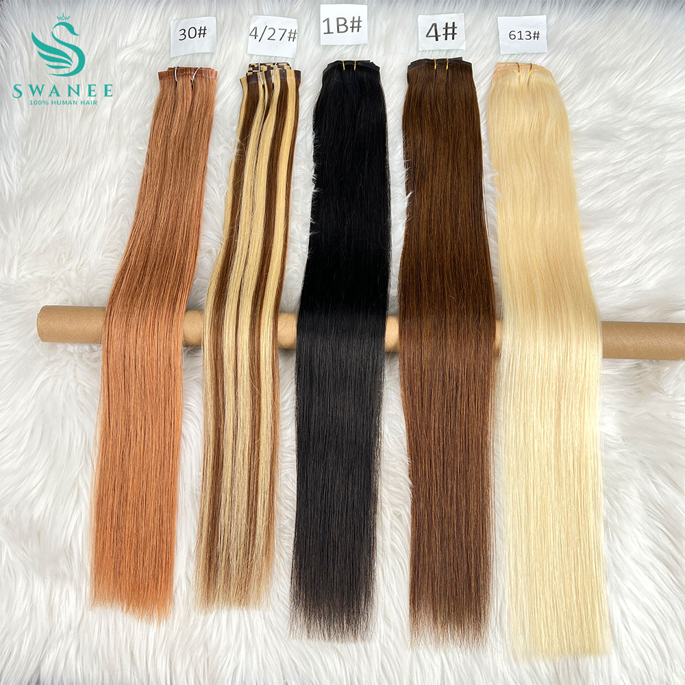 Seamless Clip In Hair Extensions Human Hair - Extensions de cheveux à clipser, cheveux