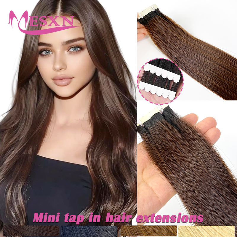 Invisible Tape In Extensions Real Hair - Extensions de cheveux humains miniatures à