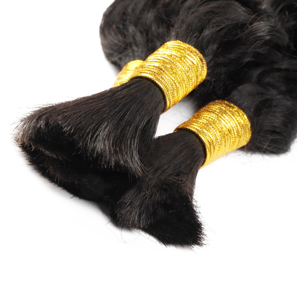 Cheveux humains ondulés pour t - Water Wave Bulk Human Hair For Braiding avis et prix