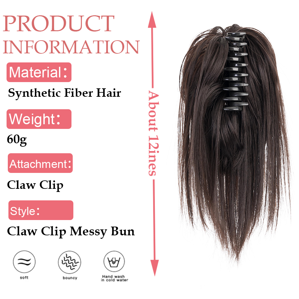 Snoilite synthétique pince à g - Claw Clip Messy Bun Hair Piece avis et prix