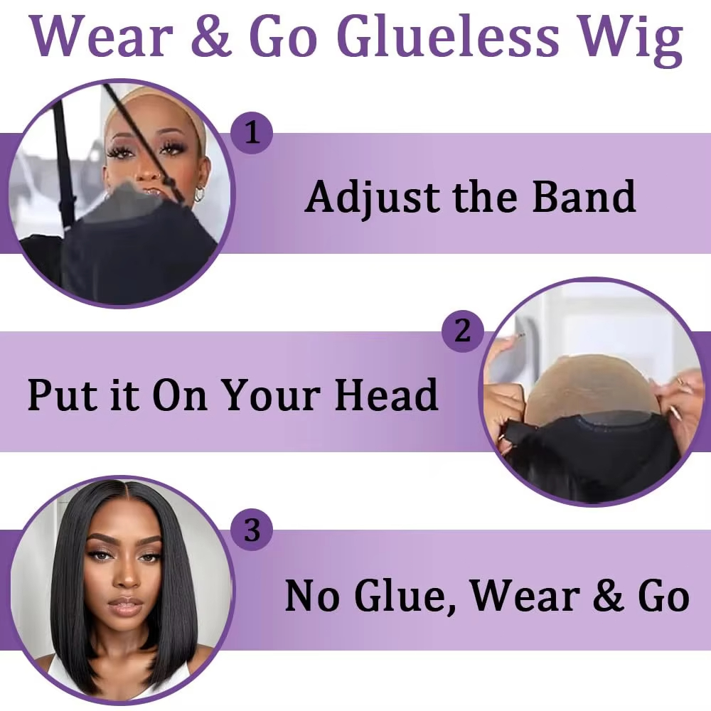 Perruques sans colle cheveux h - Glueless Wear And Go Human Hair Wig avis et prix
