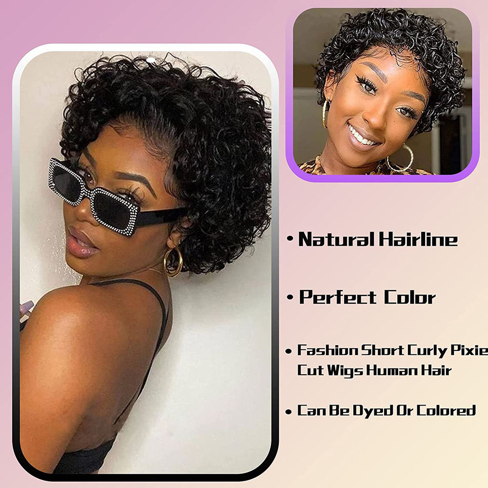 Perruque courte coupe lutin pe - Short Pixie Cut Wig Human Hair Cheap avis et prix