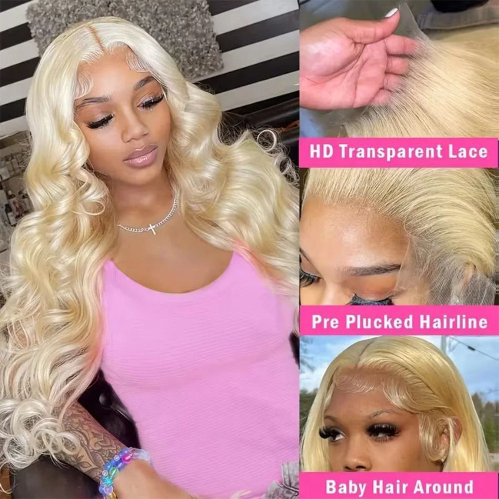 613 Perruque frontale en dente - 613 Blonde Body Wave Lace Front Wig avis et prix