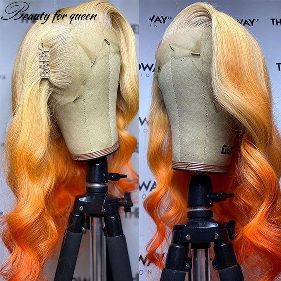 Gingembre 613 Orange vague de  - 613 Blonde Body Wave Lace Front Wig avis et prix