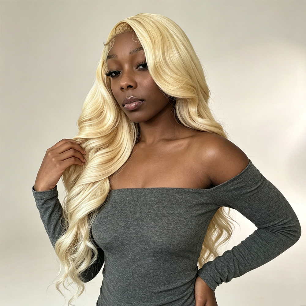 Perruque frontale en dentelle  - 613 Blonde Body Wave Lace Front Wig avis et prix