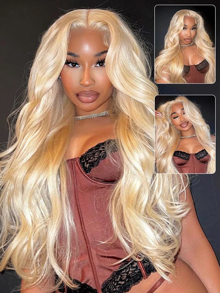 Perruques de cheveux humains c - 613 Blonde Body Wave Lace Front Wig avis et prix