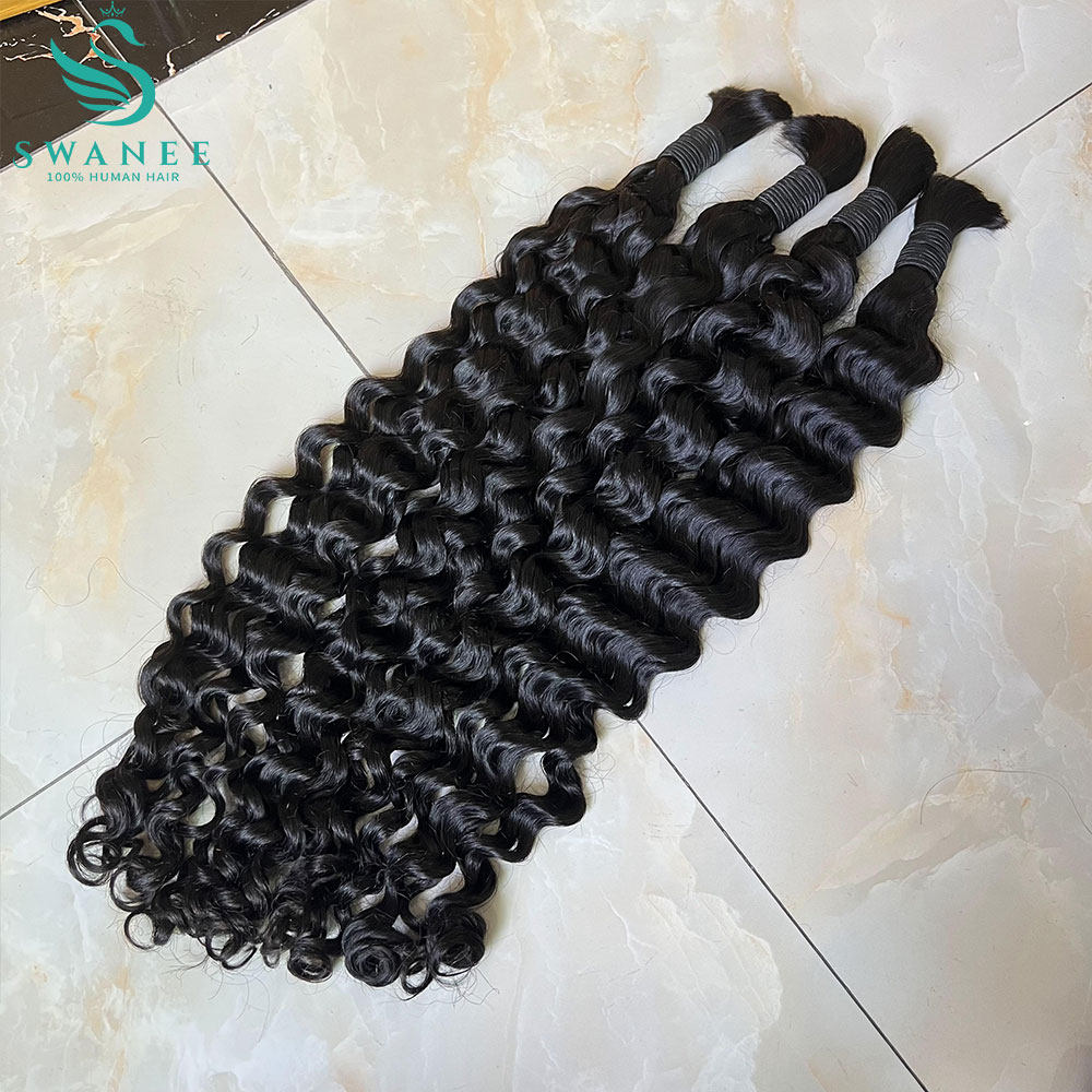 Cheveux humains 100% naturels  - Water Wave Bulk Human Hair For Braiding avis et prix