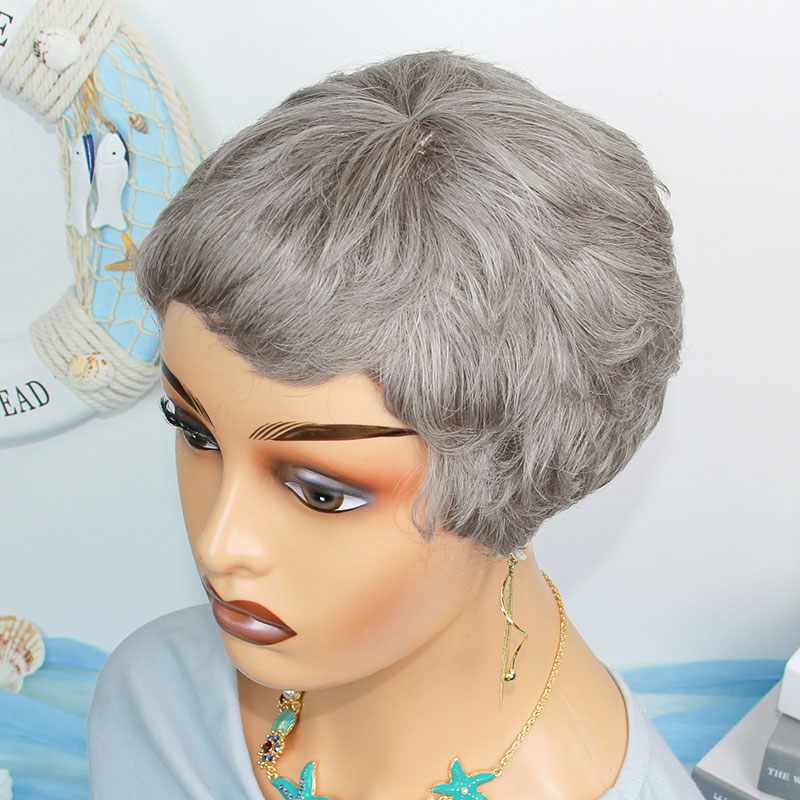 Perruques courtes et droites e - Short Pixie Cut Wig Human Hair Cheap avis et prix