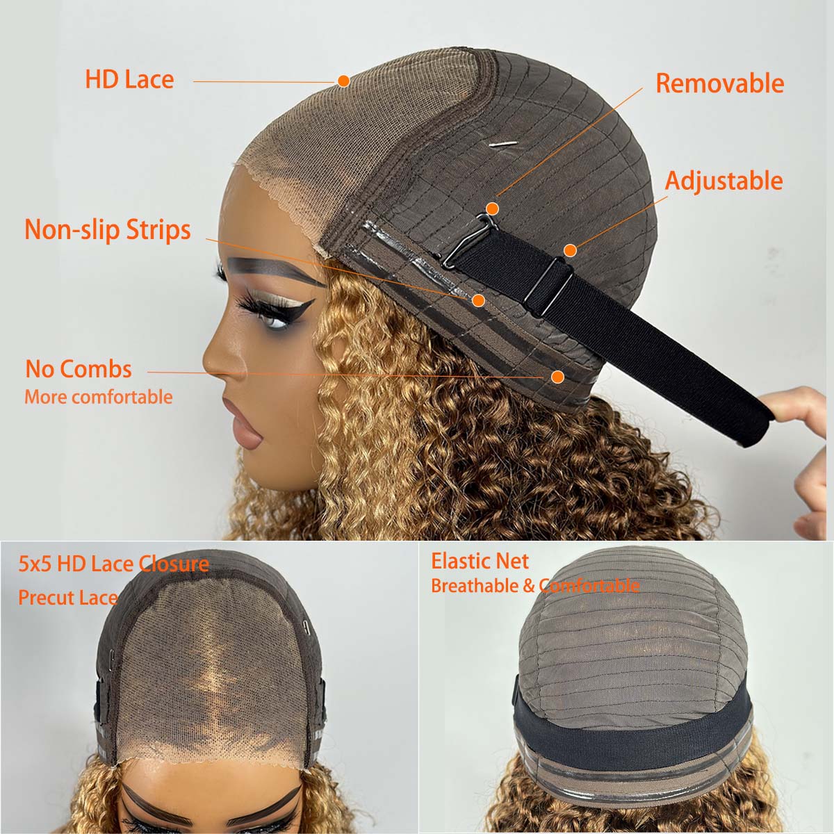 Perruque Wear & Go P427 Blond  - Glueless Wear And Go Human Hair Wig avis et prix