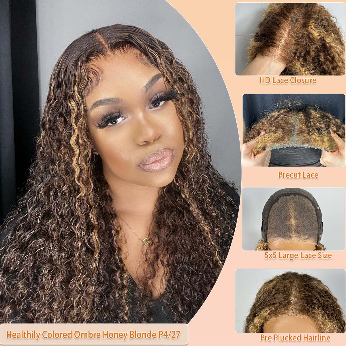 Perruque Wear & Go P427 Blond  - Glueless Wear And Go Human Hair Wig avis et prix