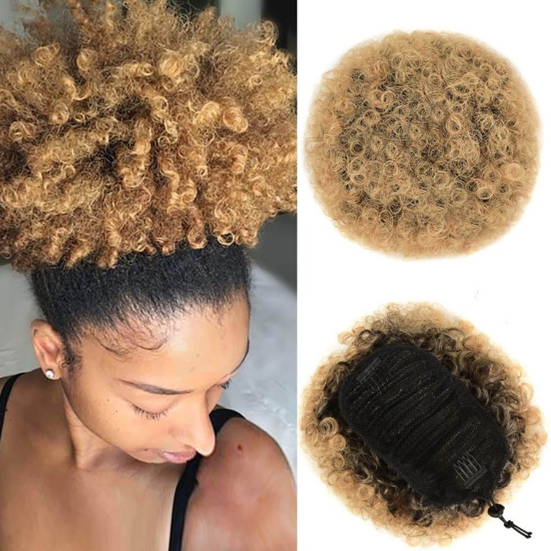 Chignon Afro Puff avec cordon  - Drawstring Afro Curly Puff Ponytail avis et prix