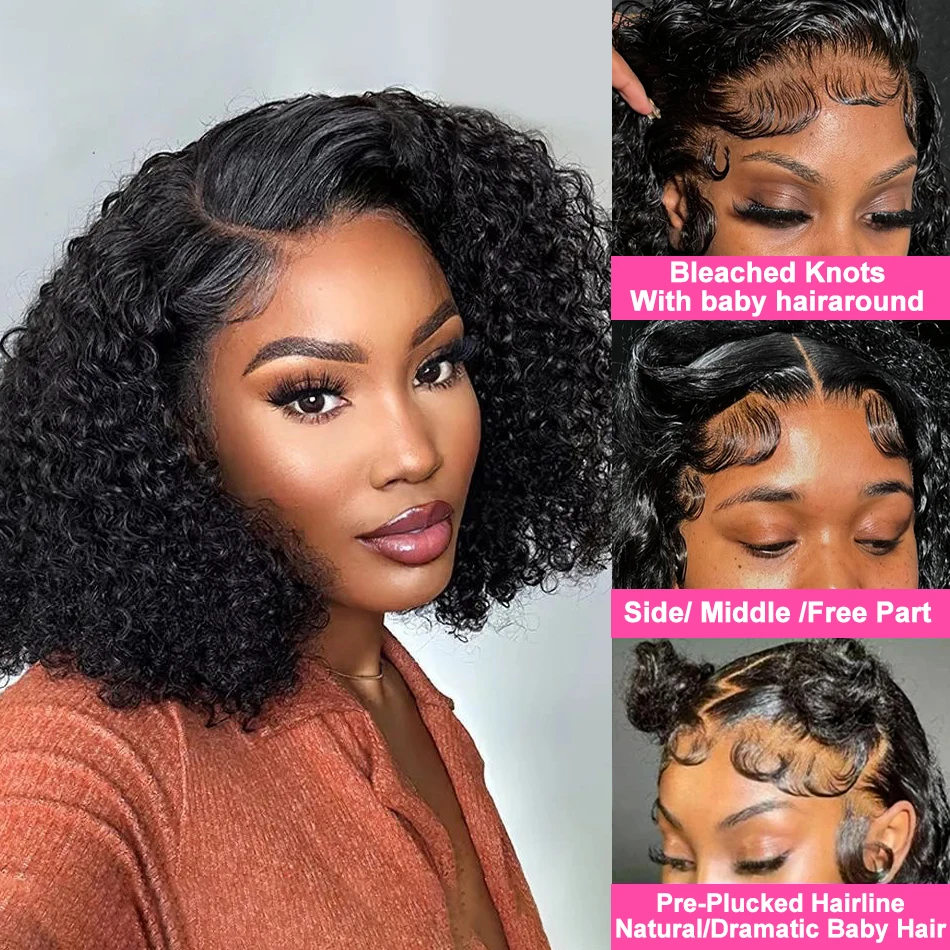 Perruques Courtes Bouclées Ond - Glueless Wear And Go Human Hair Wig avis et prix