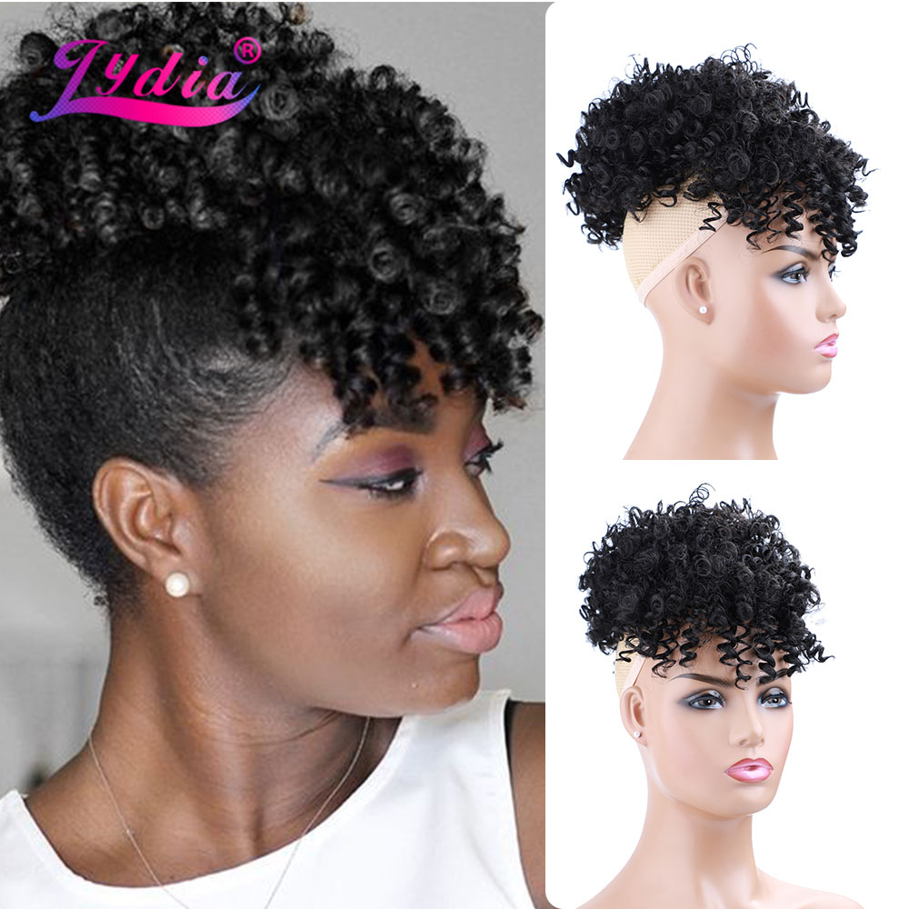 Lydia cordon synthétique haute - Drawstring Afro Curly Puff Ponytail avis et prix